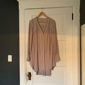 Free people midi blouse tunic dress small